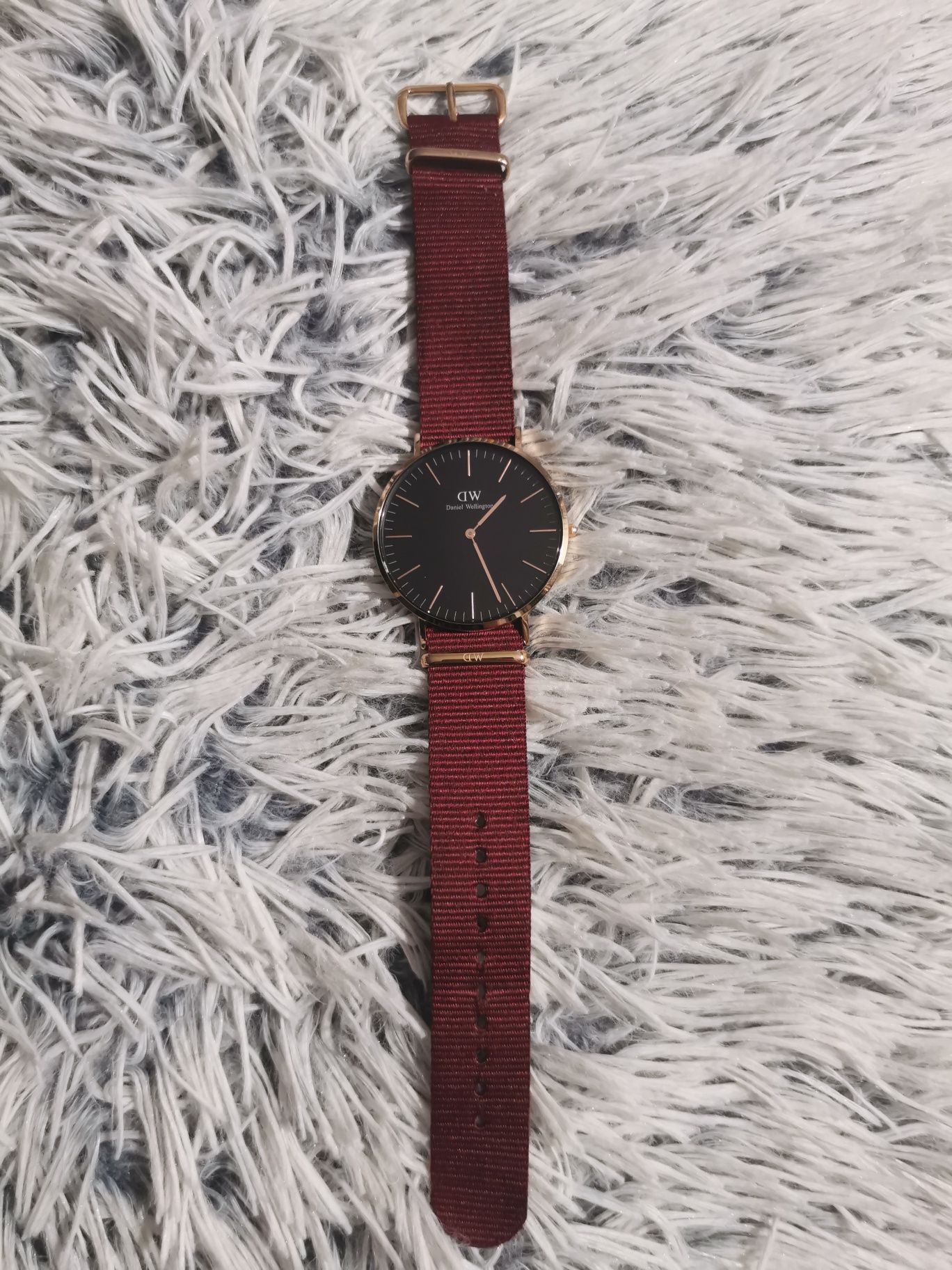 Zegarek męski Daniel Wellington czarny bordo