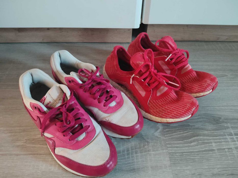 Zestaw dwóch par butów sportowych Nike Adidas 40