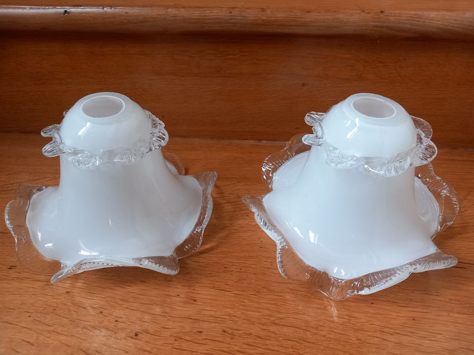 Par de abat-jours vintage em vidro