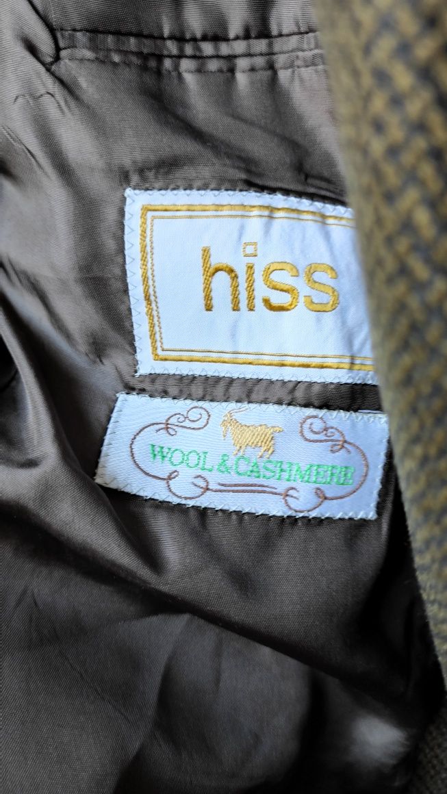 Marynarka Windsor Hiss M/L 70 % wełna 30 % kaszmir brązowa vintage