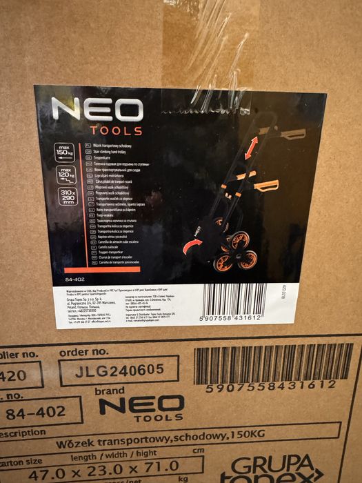 Wózek transportowy składan udźwig 150kg NEO 84-402