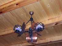 Lampa pokojowa / stylowa metalowo-miedziana