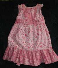 H&M Letnia Sukieneczka sukienka bawełna kwiaty r. 98 2-3l