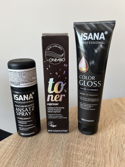 Nowy toner do włosów OnlyBio Isana maska koloryzacja brąz espresso