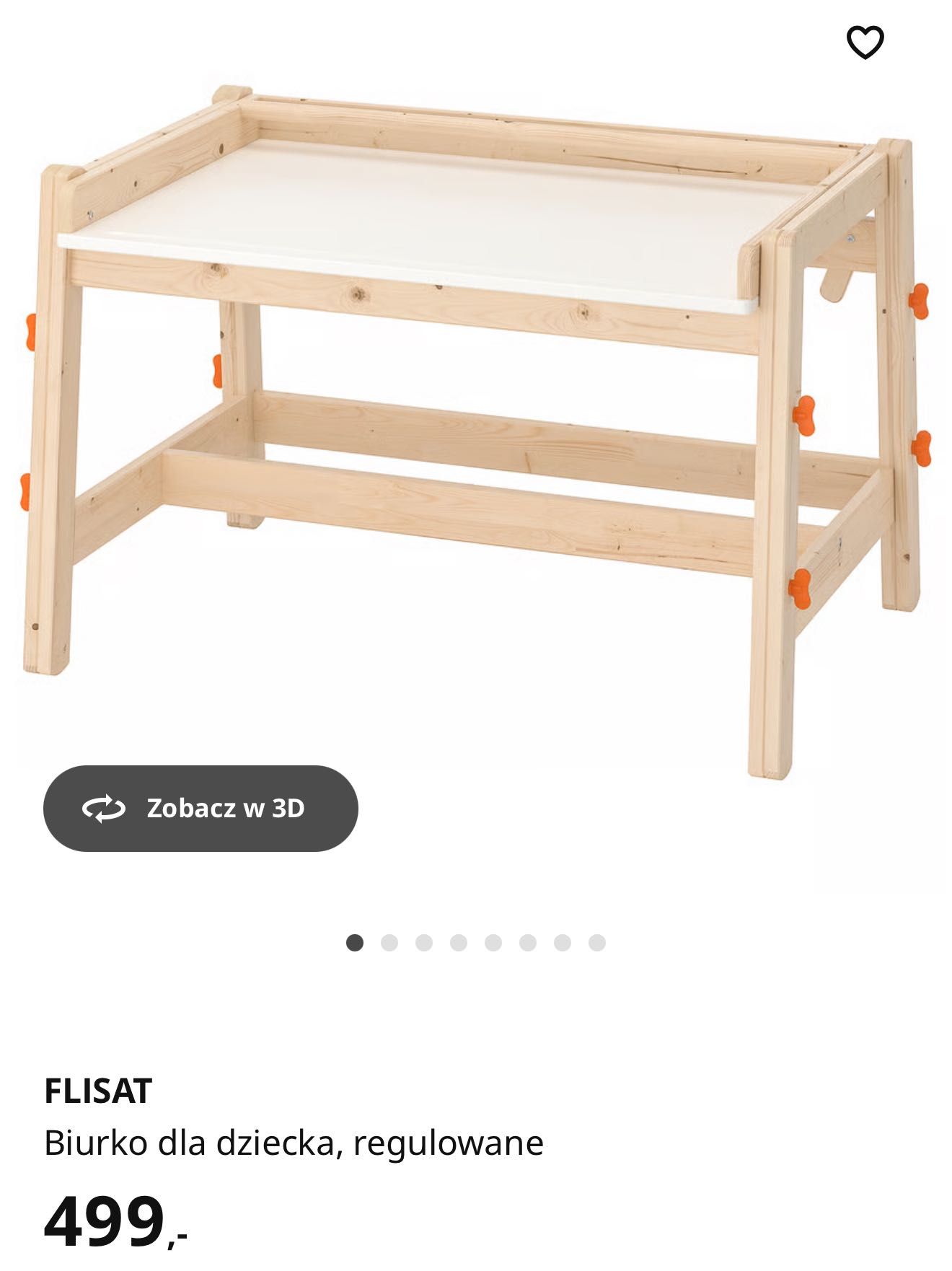 FLISAT
Biurko dla dziecka, regulowane