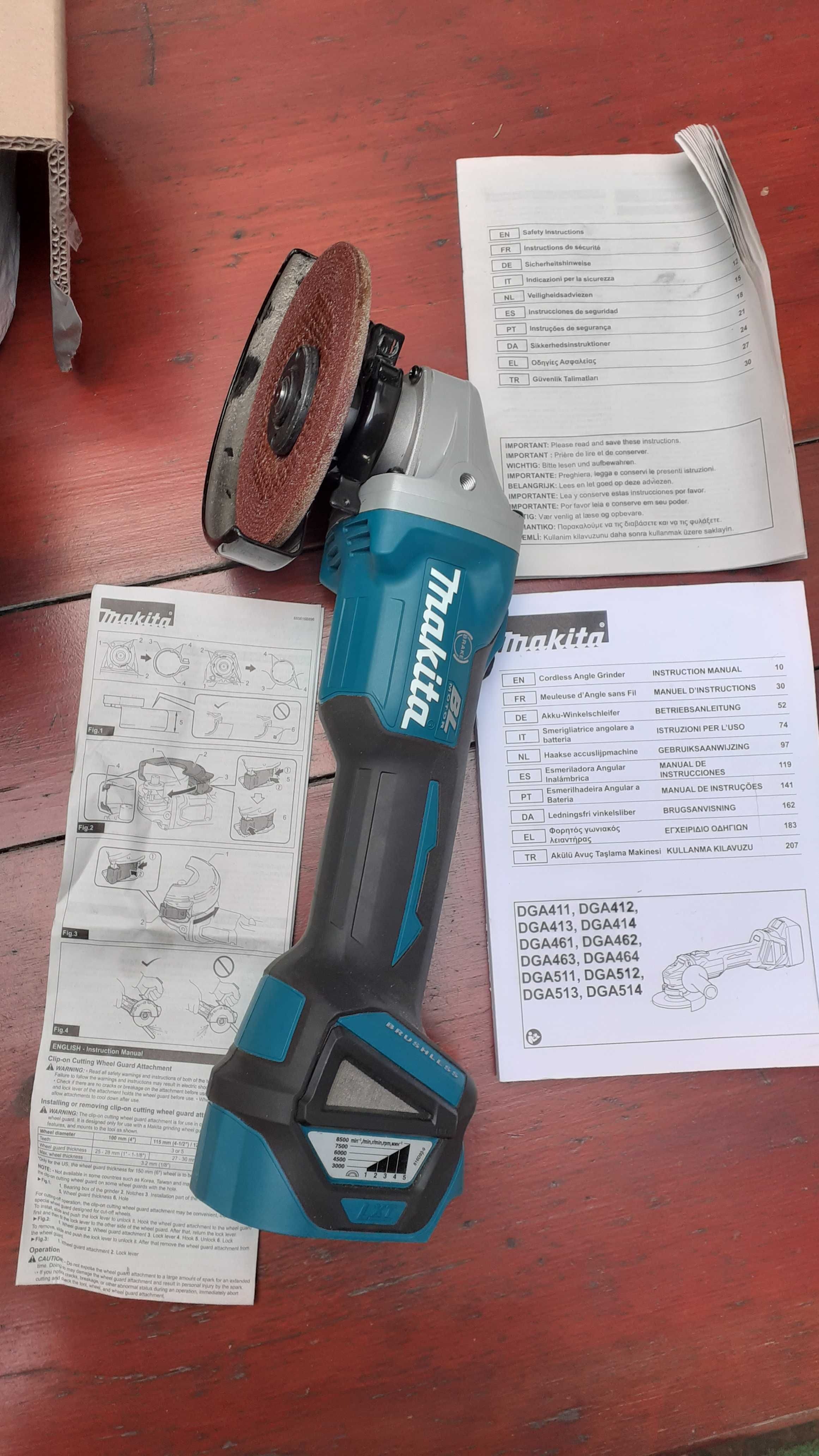 Szlifierka kątowa Makita DGA513  18v