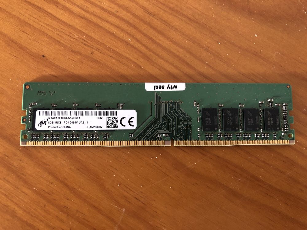 Memória RAM 8GB DDR4 1Rx8 PC4-2666
