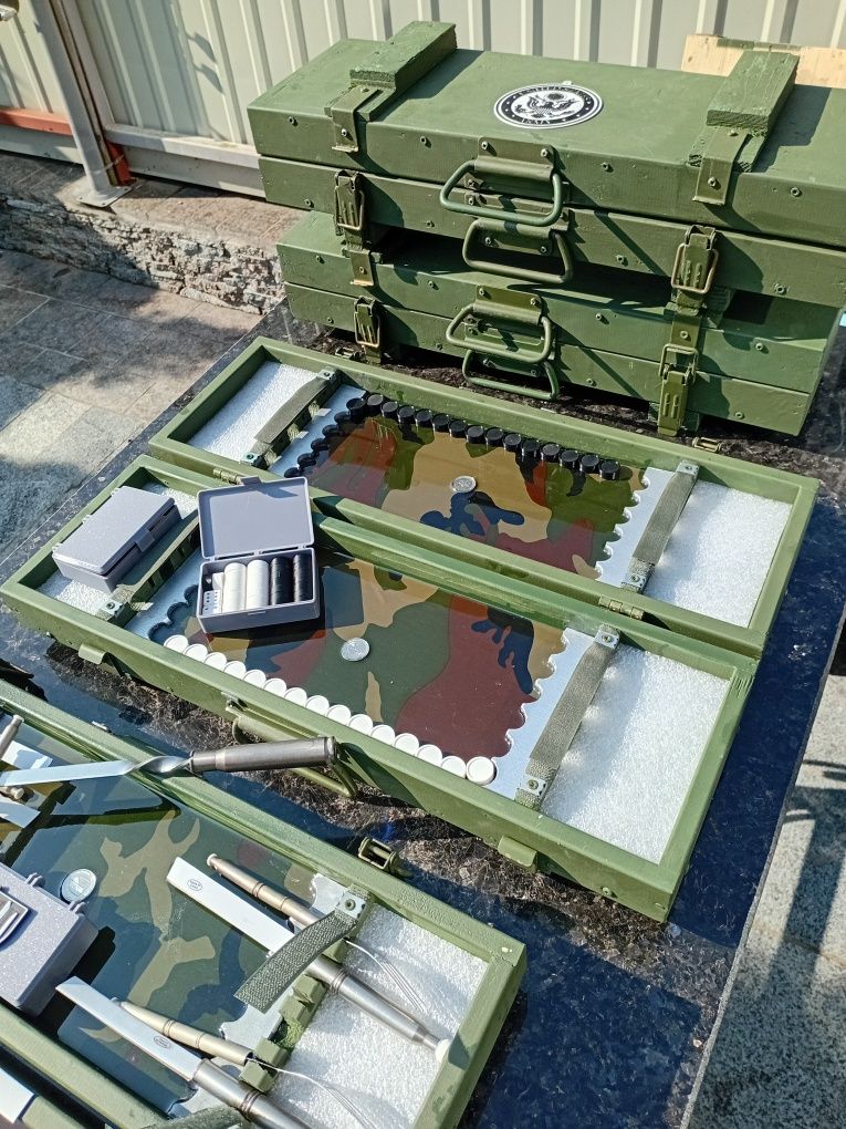 Набор , шомпура , нарды , ножи , вилки , из гильз