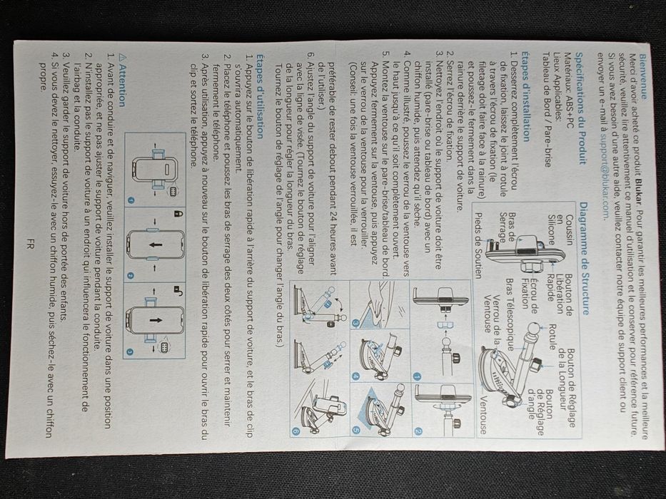 Універсальна держалка для телефона Blukar у авто (на лобове /торпеду)