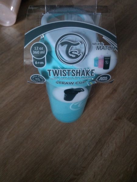 Nowy błękitny straw cup/bidon Twistshake