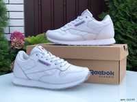 Женские кроссовки кожаные весенние Reebok Classic Жіночі кросівки білі