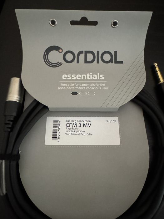 Cabo audio p/ monitor estudio - novo