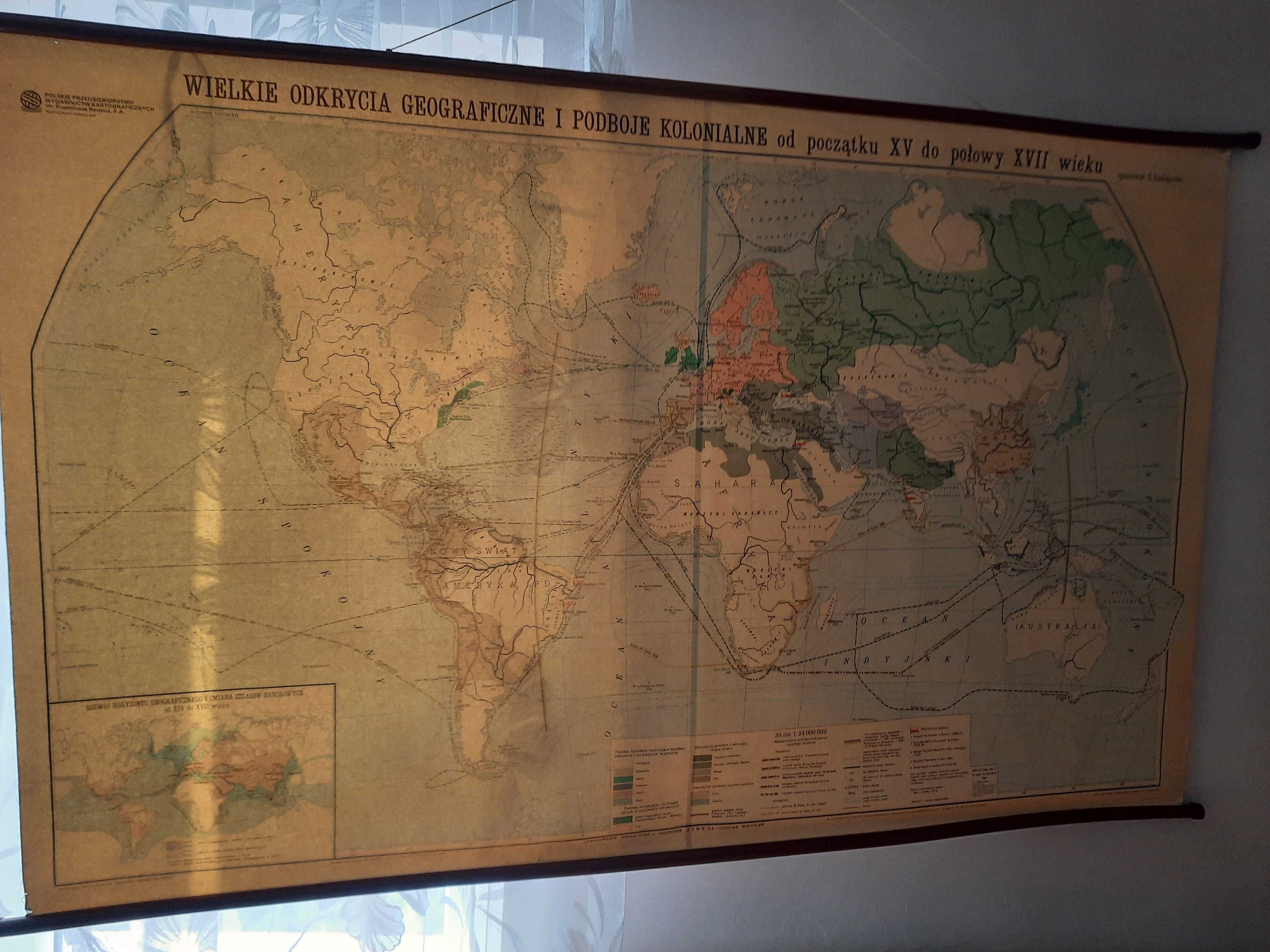 Mapa Wielkie Odkrycia Geograficzne sprzedam