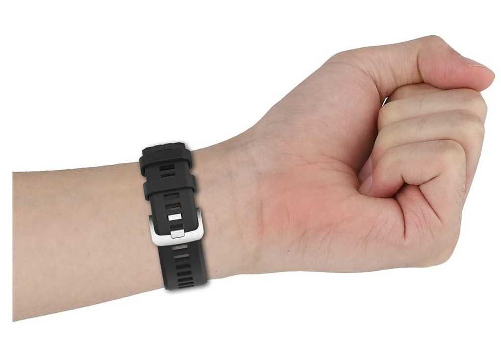 Silikonowy pasek kompatybilny z zegarkiem GARMIN kolor jasny szary