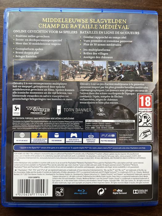 Chivalry 2 ps4, ps5