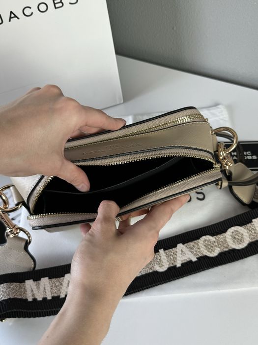 Жіноча сумка Marc Jacobs через плече женская сумка кроссбоди Люкс беж