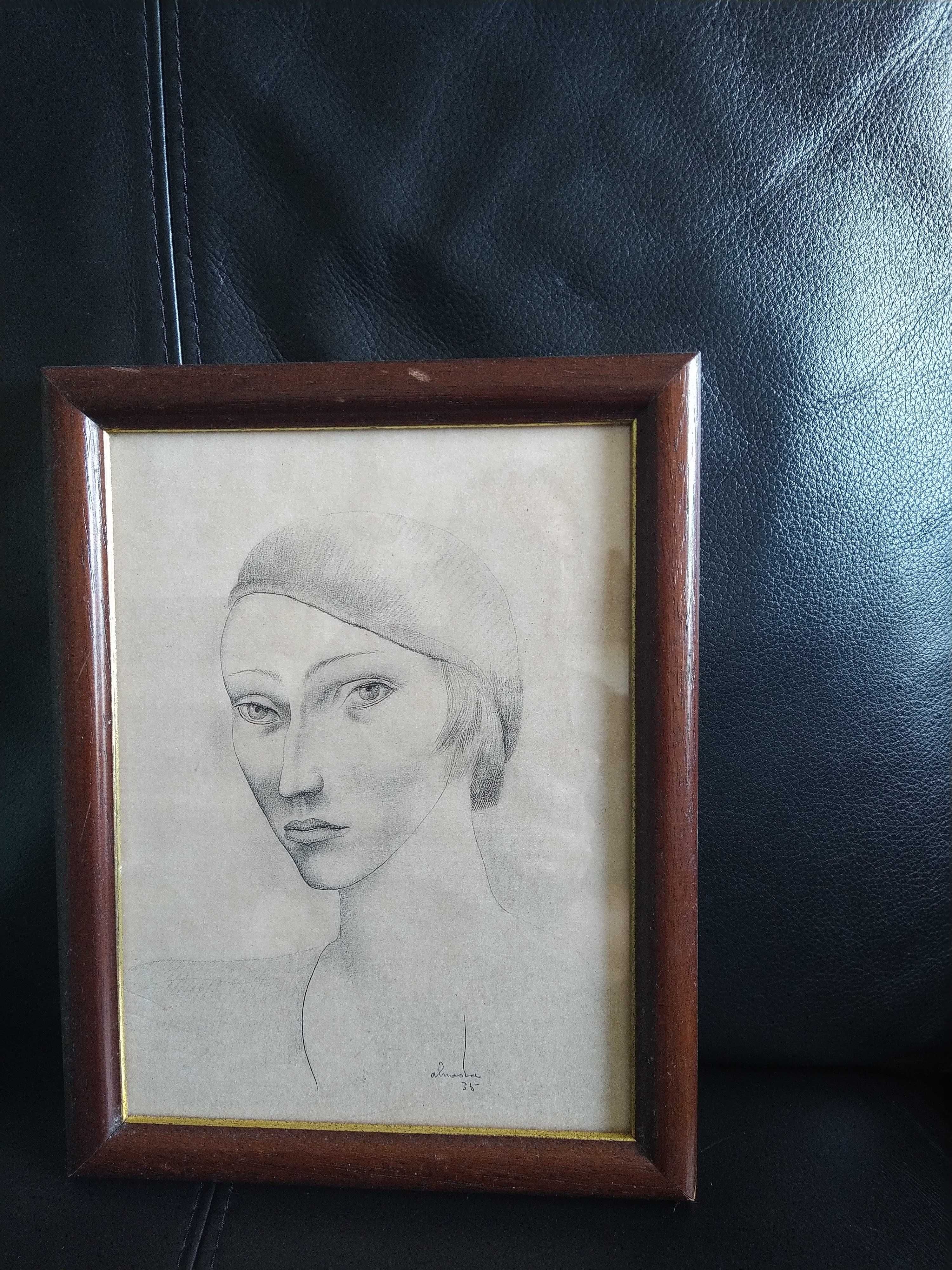 Quadro "Senhora com boina"