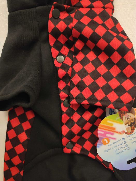 Roupa para Cão Estilo Joker – Preta e Vermelha - L