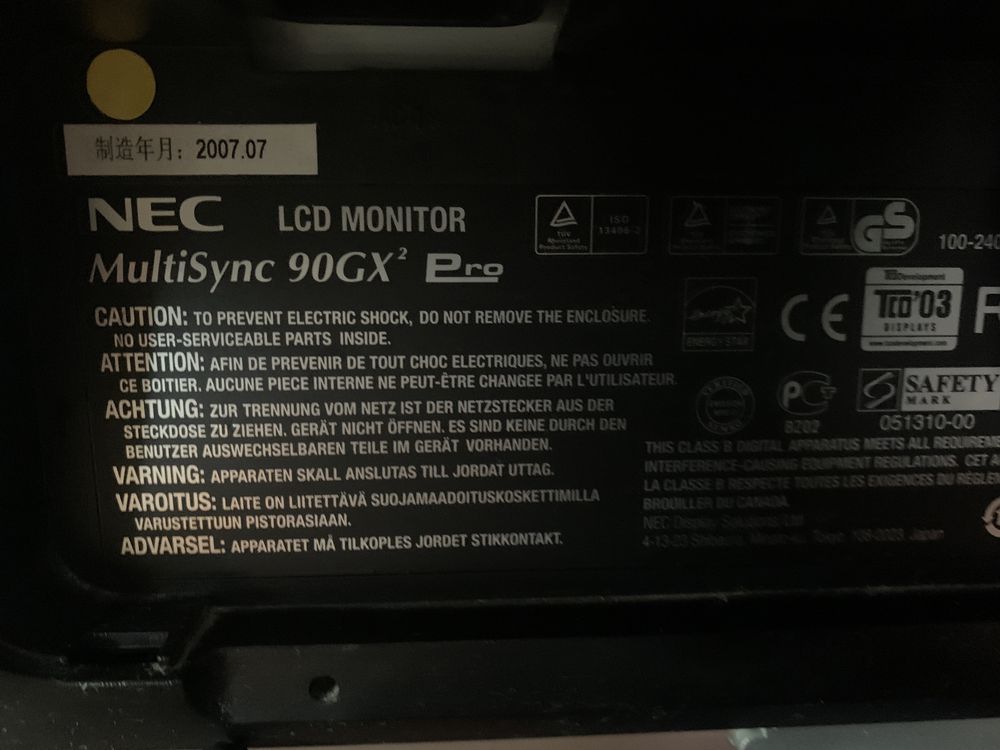 Monitor Nec multiSync 90 GX2 Pro