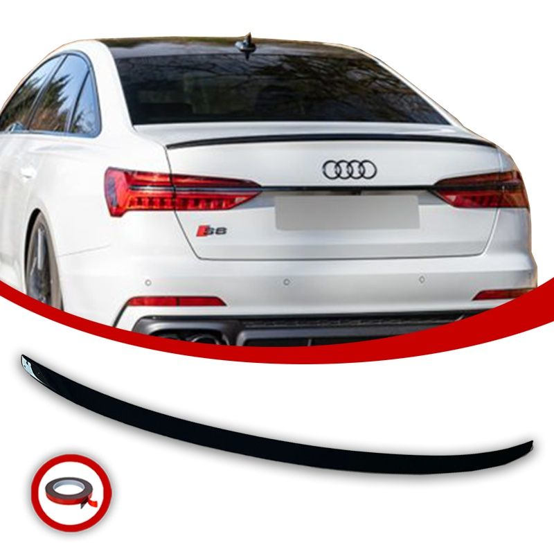 AUDI A6 C8 LOTKA Dokładka Spoiler S LOOK Czarny Połysk