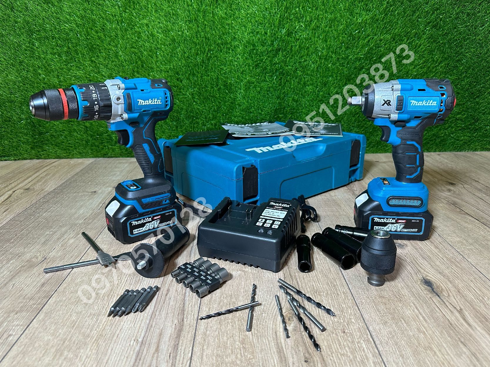 Набор Makita 2в1 Шуруповерт DHP485BL Гайковерт DTW650BL 36V 8Ah