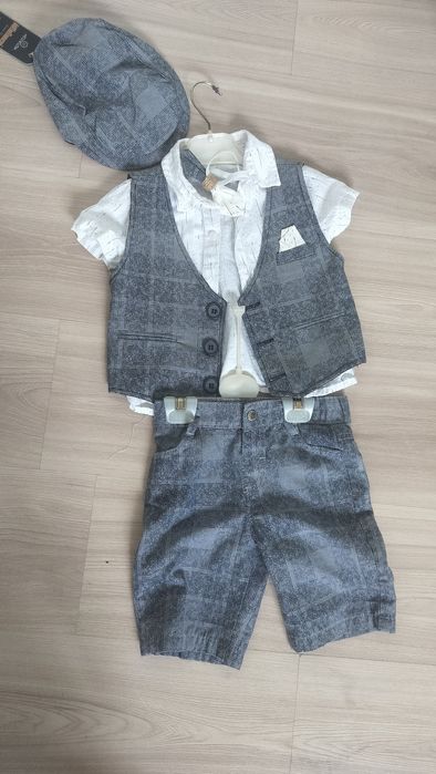 Elegancki komplet 92 dla chłopca na wesele chrzciny garnitur kamizelka