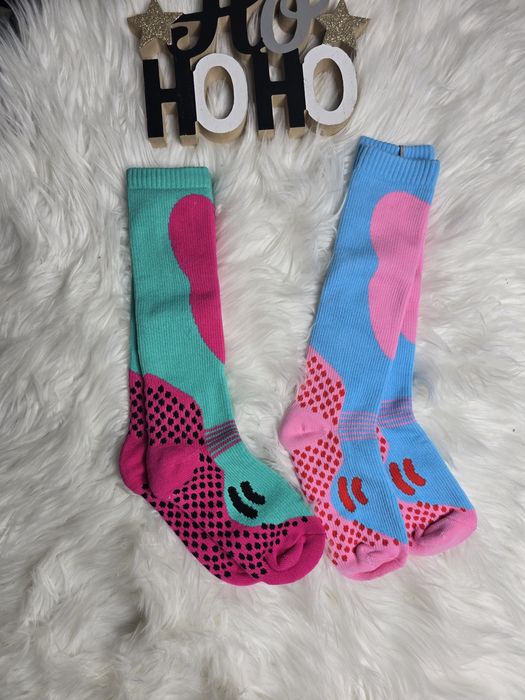 Długie skarpety zimowe podkolanówki na snieg termiczne termo grube