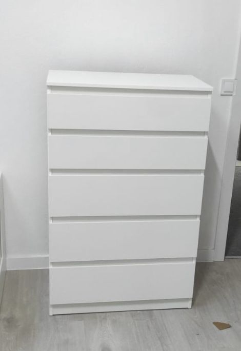 KULLEN Cómoda c/5 gavetas, branco, 70x112 cm