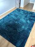 Carpete azul grande 230 x 160 cm