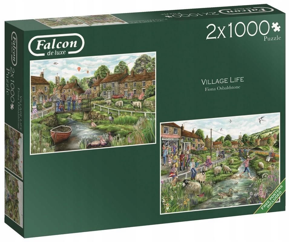 Puzzle 2x1000 Falcon Życie Na Wsi G3, Jumbo