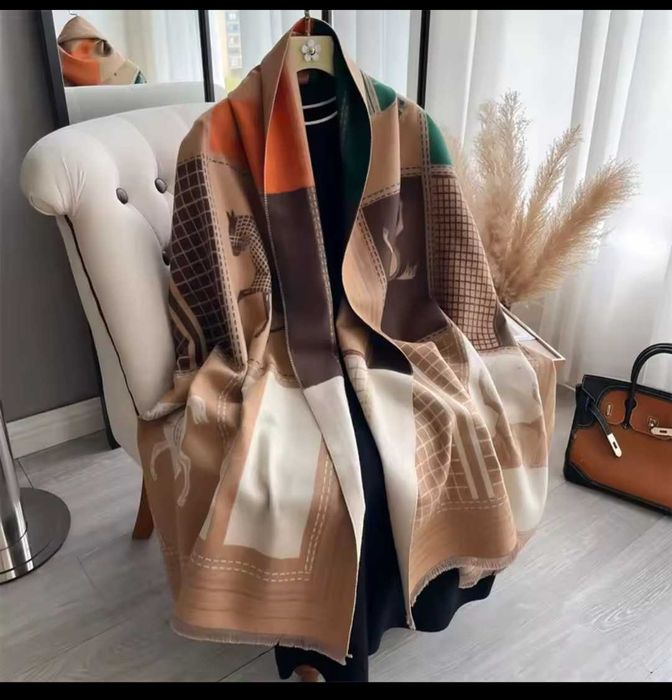 2 х стронний шарф накидка під hermes