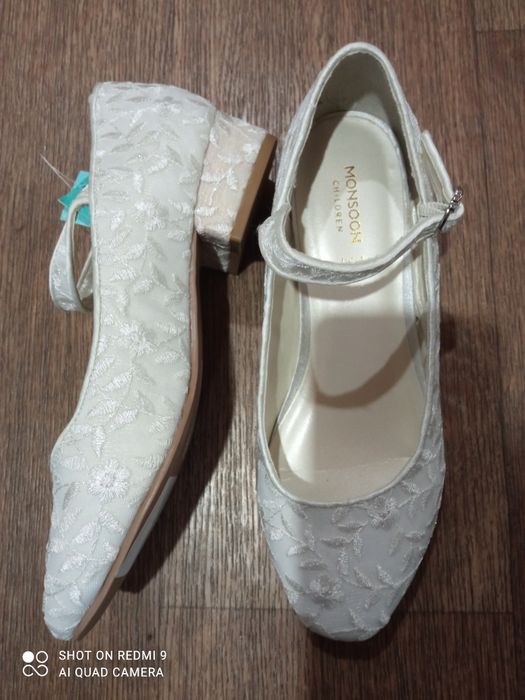 Туфли, нарядные, белые,37 размер, Monsoon
