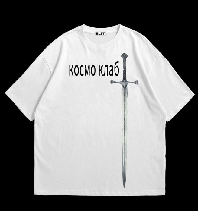 футболка с принтом "Космо Клаб" viper sk8 Y2k baggy oversize rap