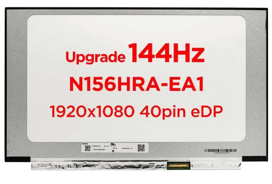 Матриця 15.6 1920x1080 40pin без вушок N156HRA-EA1 матова IPS 144Hz
