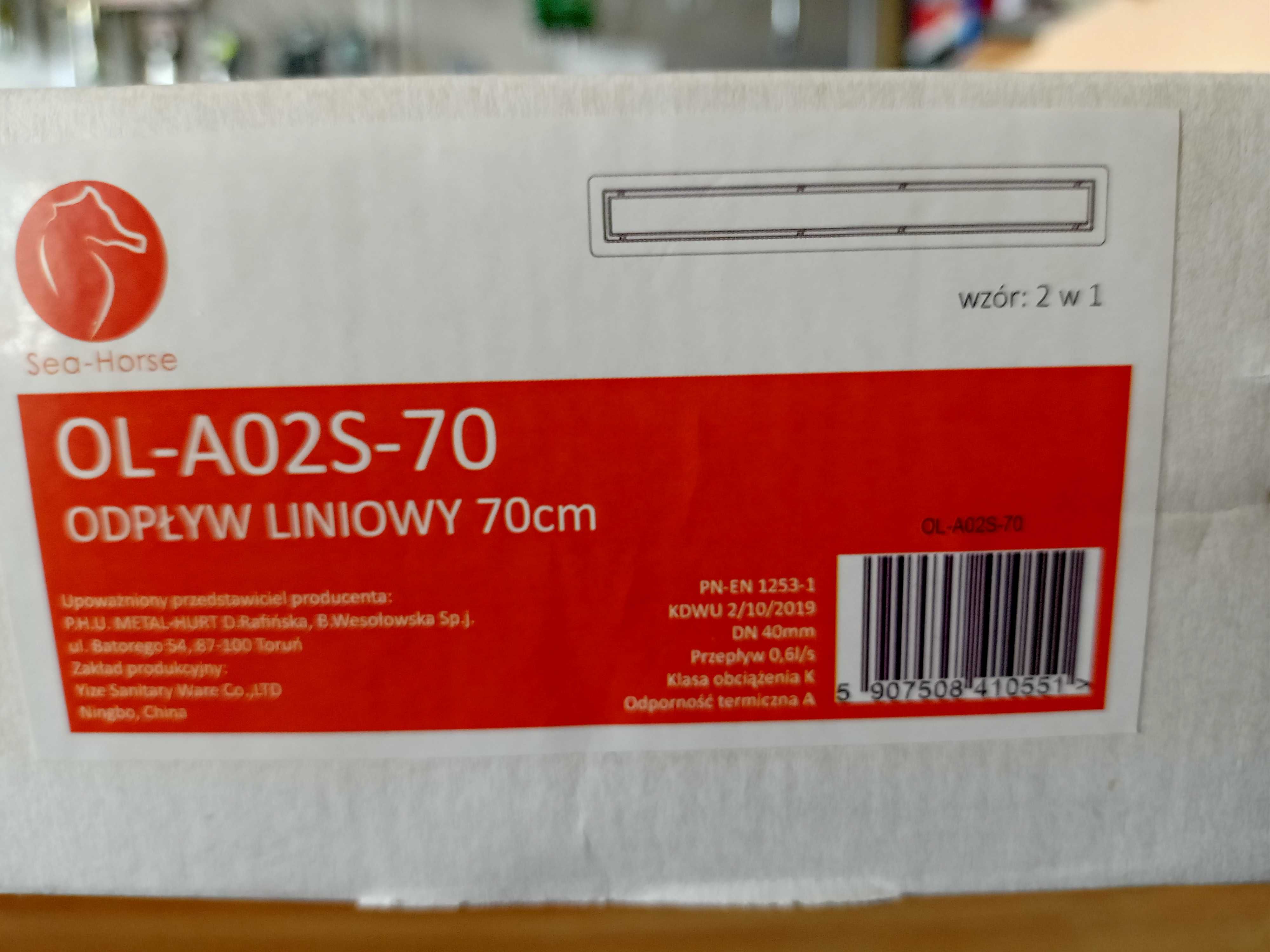 Odpływ Liniowy 70 cm dwustronny 2w1 Nowy