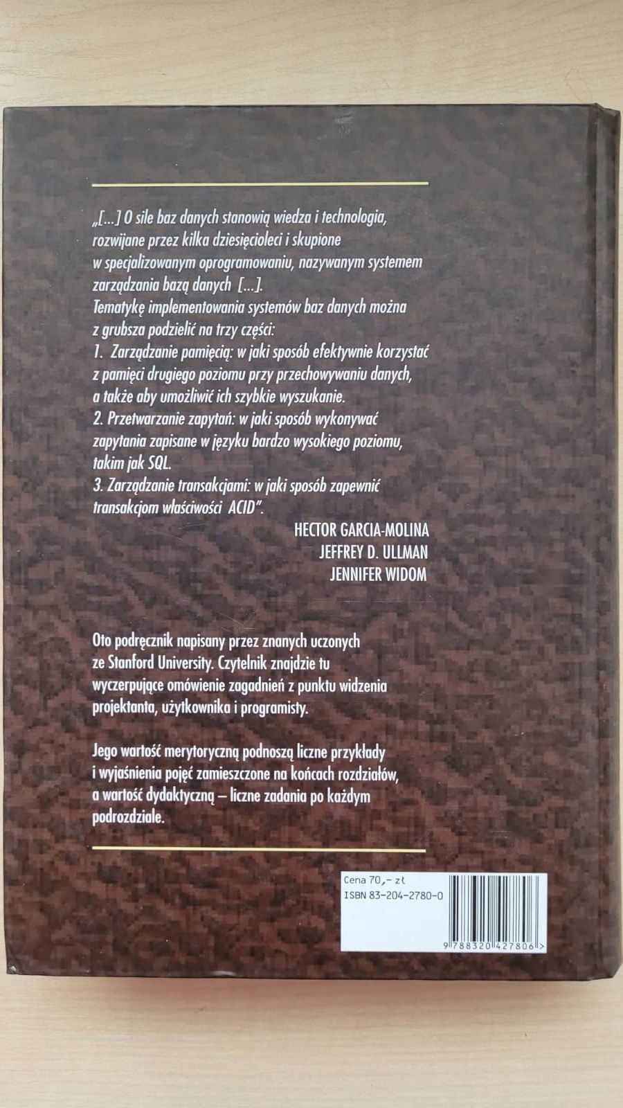 Implementacja systemów baz danych - Klasyka informatyki