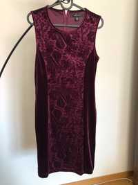 Elegancka purpurowa sukienka Amisu, r.38