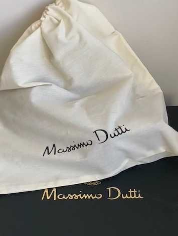 Sapato Tacão Mules Pele Animal Print - Massimo Dutti Tamanho 38