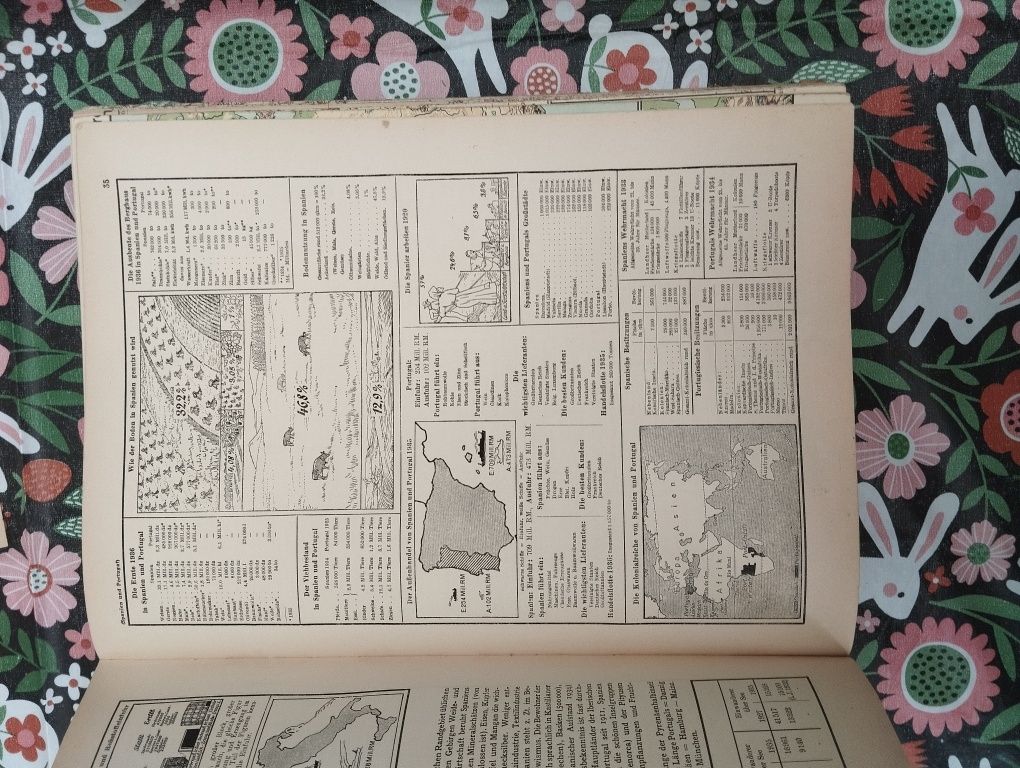 Stara Książka 1937 Olbrzymi Atlas