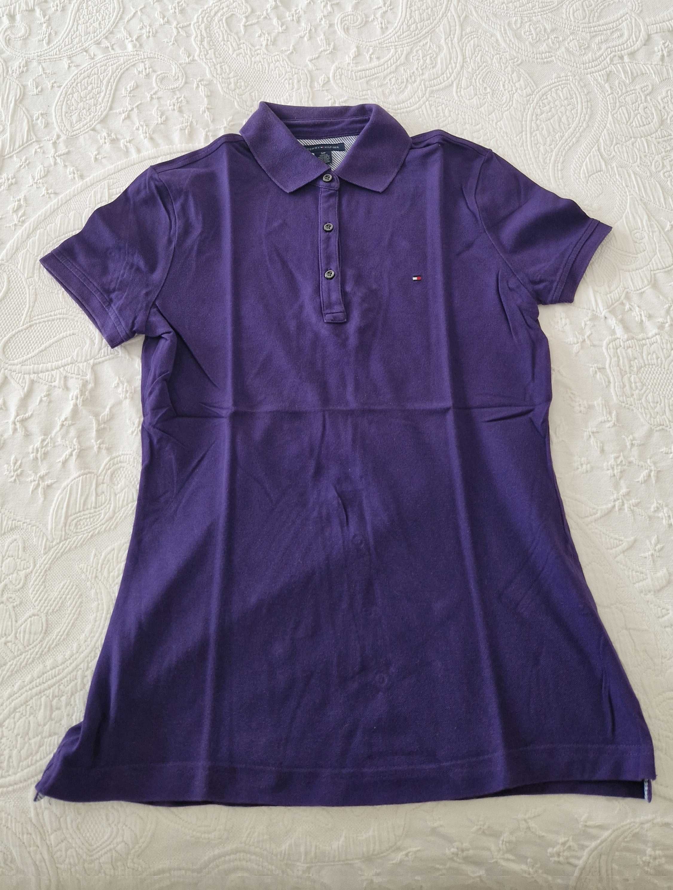 Polo lilás / roxo, Tommy Hilfinger, tamanho S/P