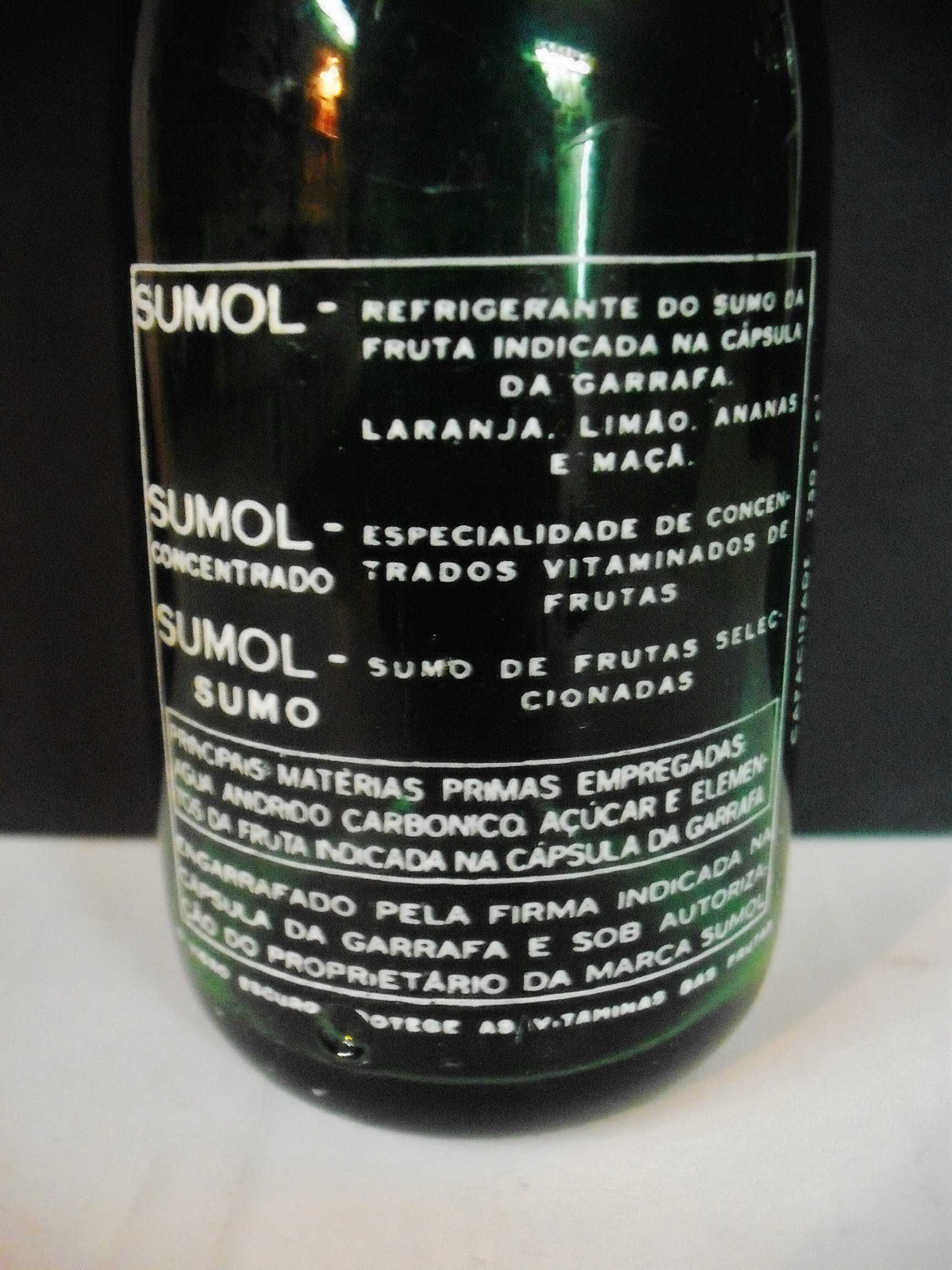 Garrafa antiga dos Refrigerantes Sumol - Pirogravada