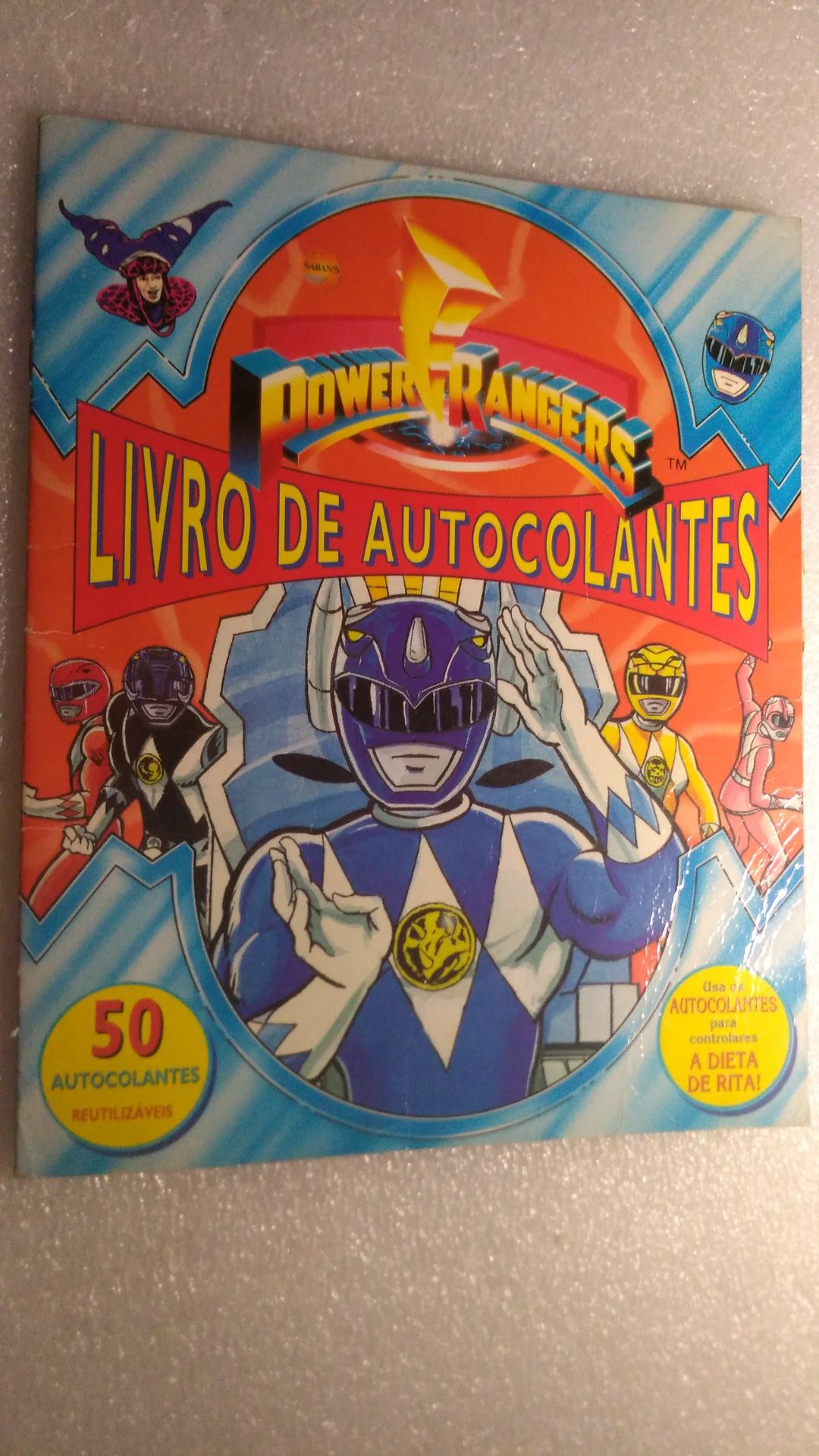 Raro livro de autocolantes Power Rangers 1994