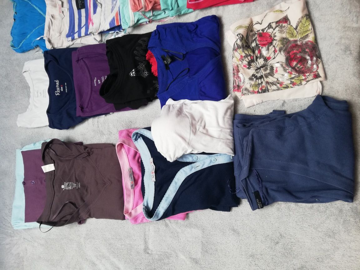 Paka 20 szt ubrań pidżama marynarka bluzka sweter koszulka t-shirt s/m