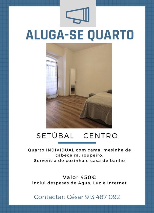 Alugo quarto individual Setúbal