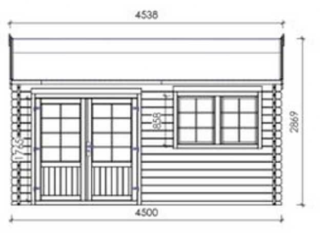 OD RĘKI domek ogrodowy 4,5x3,5 ściana 40mm świerk IMPREGNOWANY SOLIDNY