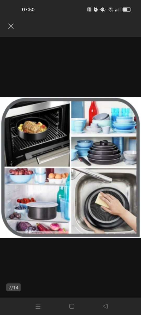 Zestaw garnków Tefal Ingenio Easy Cook & Clean aluminiowe 13 el.