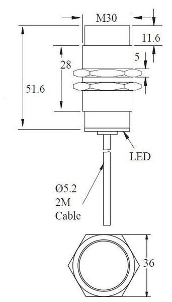 Індуктивний датчик SC3015-KP2 RIKO