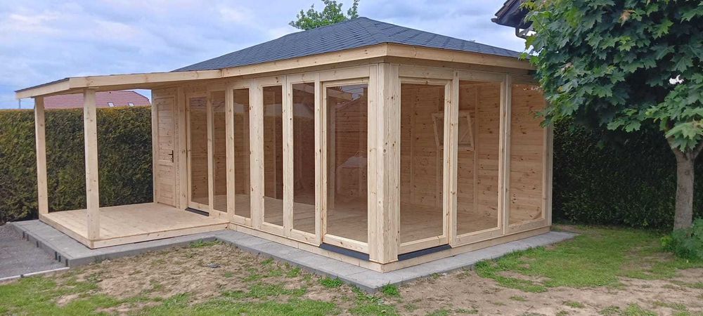 Ogród zimowy,altana przeszklona,drewniana,zimowa,ogrodowa4x3m,4x4m
