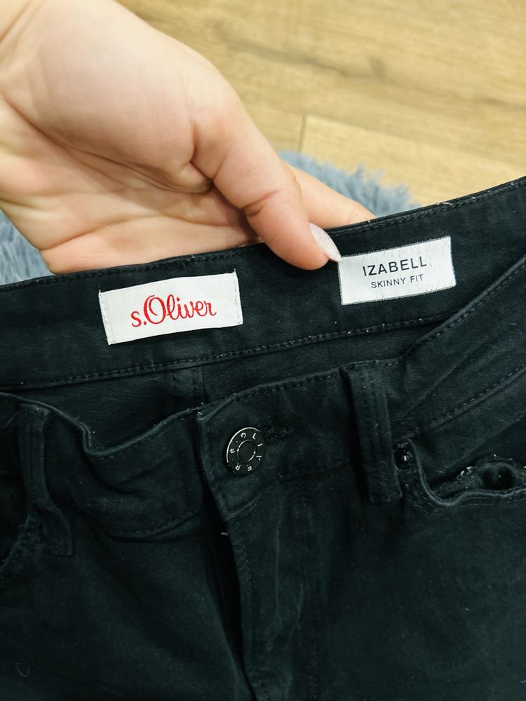 Klasyczne czarne rurki jeansy M 38 s. olivier skinny