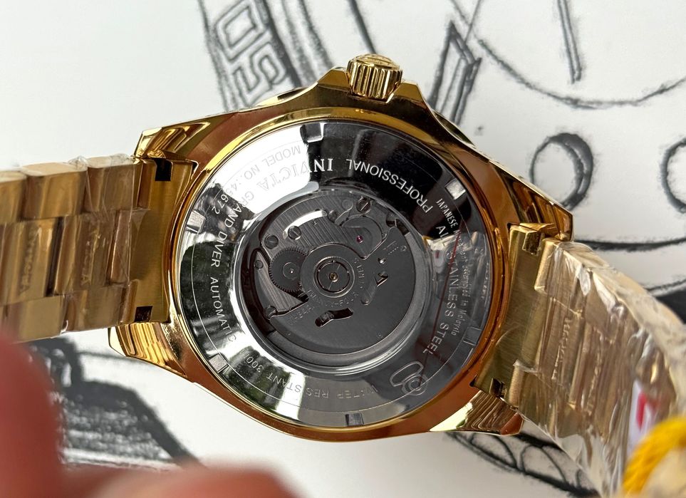 Годинник Invicta 45672 Grand Diver Automatic GMT Gold 47 мм. 300 MT.
